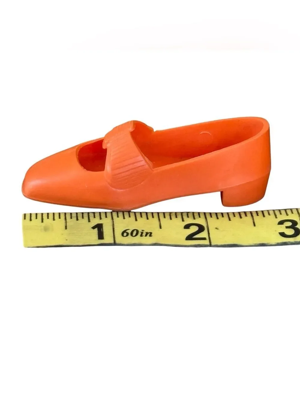 Vintage Orange Bow Replacement Right Shoe For Ideal Crissy Family Dolls